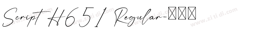 Script H651 Regular字体转换